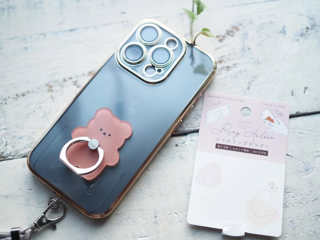 100均かわいいスマホリング