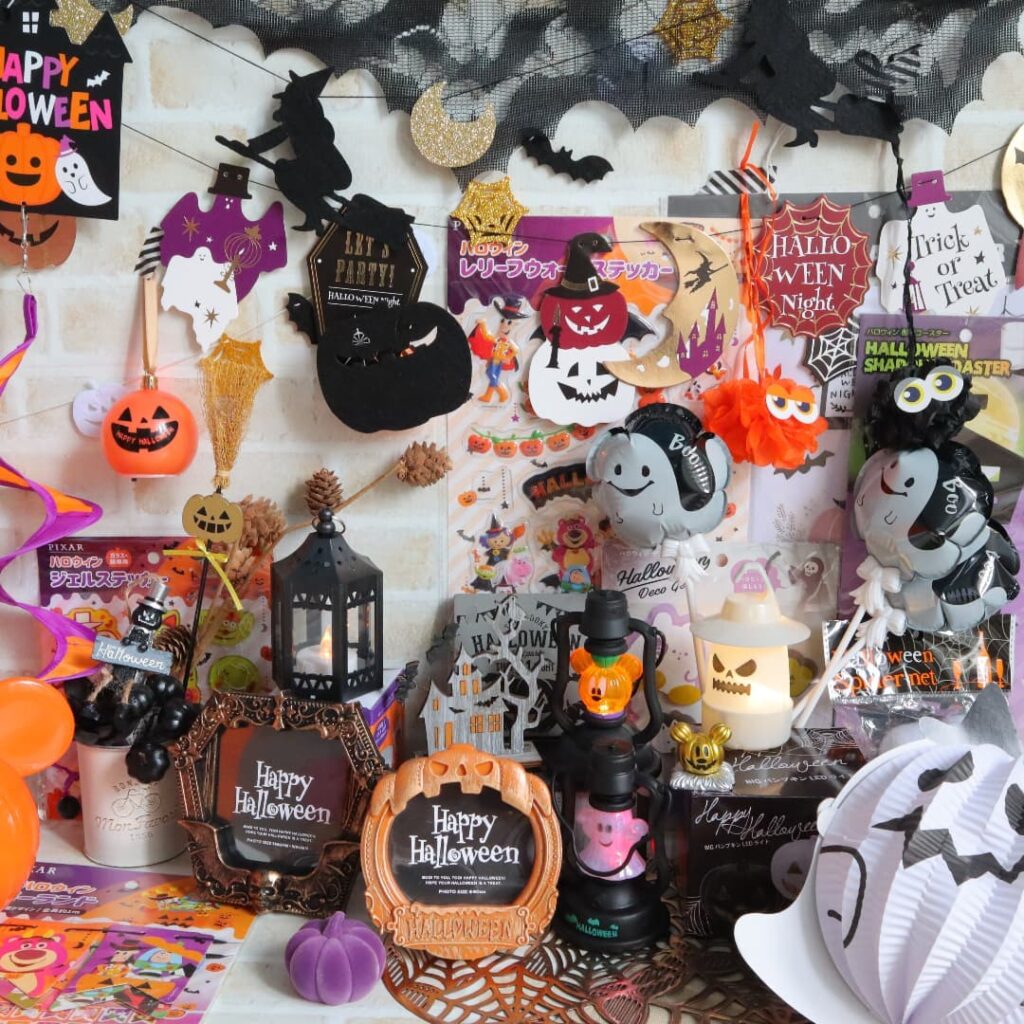 「100均アイテム ハロウィングッズ」