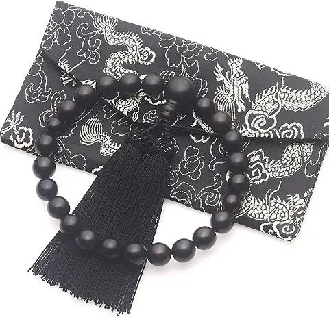 LEOBEE Men's Rosary with Magnetic Rosary Bag